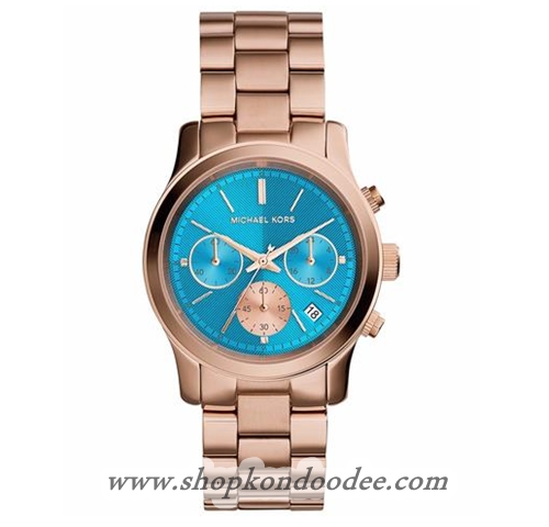 MICHAEL KORS Runway Blue Dial Rose Gold-plated Ladies Quartz Watch MK6164