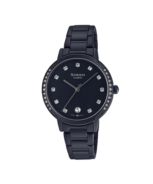 CASIO SHEEN นาฬิกาข้อมือ นาฬิกากันน้ำ นาฬิกาของแท้ ประกันศูนย์ CMG 1 ปี รุ่น SHE-4056BD-1 นาฬิกาสีดำ