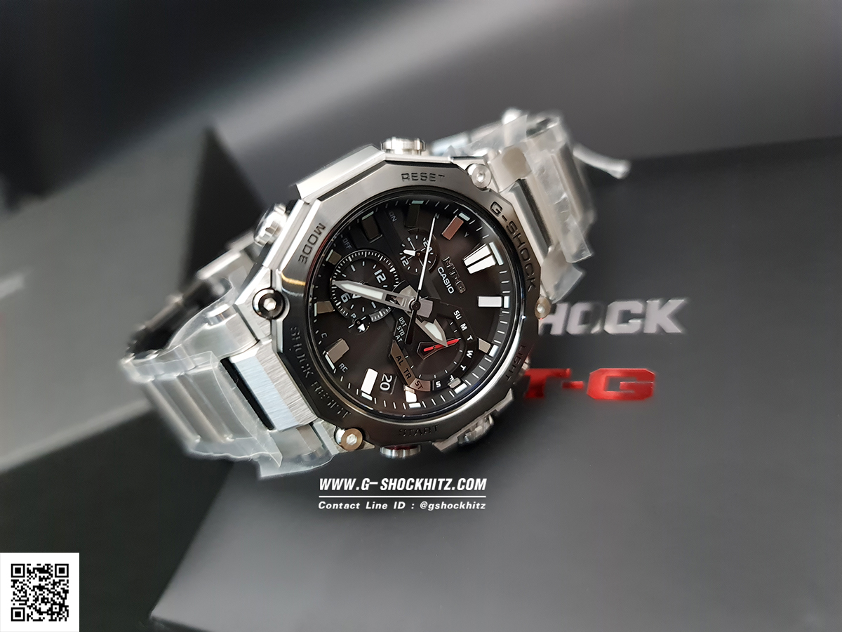 CASIO MID YEAR SALE G-SHOCK นาฬิกาข้อมือ นาฬิกากันน้ำ นาฬิกาของแท้ ประกันศูนย์ CMG 1 ปี รุ่น MTG-B2000D-1A นาฬิกาสีเงิน
