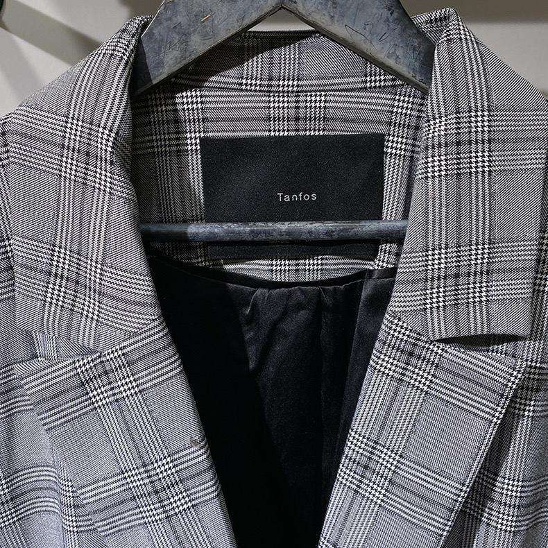 เสื้อโค้ท เสื้อคลุม ทรงสูท ลายตาราง checked plaid blazer gingerham เสื้อคลุม เบลเซอร์ Blazer check ❄️แบรนด์✨H&M✨ แท้💯% แบรนด์ สำเนา