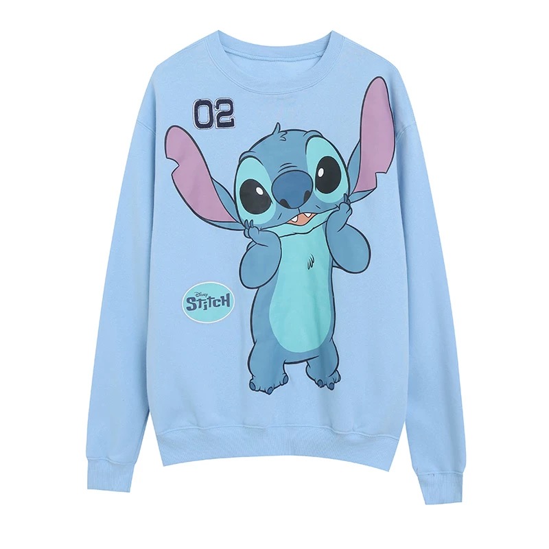 เสื้อฮู้ด วอร์ม สเวตเตอร์ Disney เสื้อ stitch 02 flower สติช สีฟ้าอ่อน ลายการ์ตูนมิคกี้ งาน DISNEYงานสวย แต่งสายรุ้ง สำเนา สำเนา ฟ้า