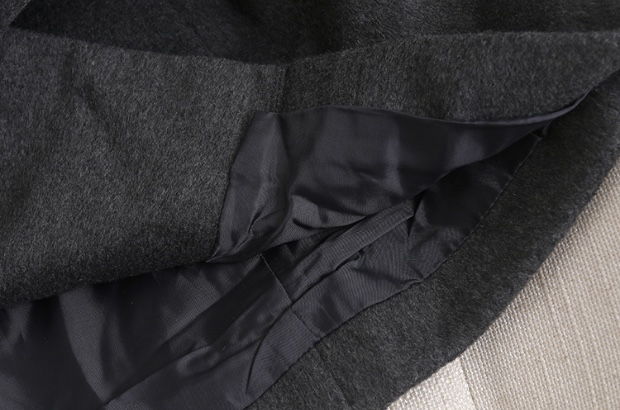 เสื้อโค้ท เสื้อกันหนาว โค้ทวูล แต่งฮู้ด แบรนด์ Stradivarius สำเนา สำเนา เทา/ดำ