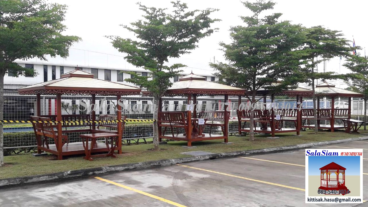 ผลงานการส่งมอบศาลาทรงบาหลีของบริษัท Tetra Pak Co., Ltd ภายใต้การสั่งซื้อของ Trienscience Provider Co., Ltd