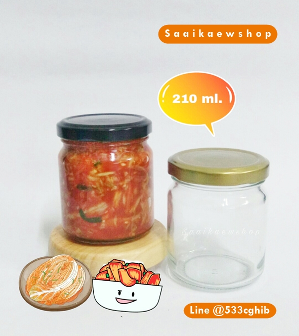 ขวดแก้วกลม 7 oz / 210 ml ขวดน้ำปลาหวาน