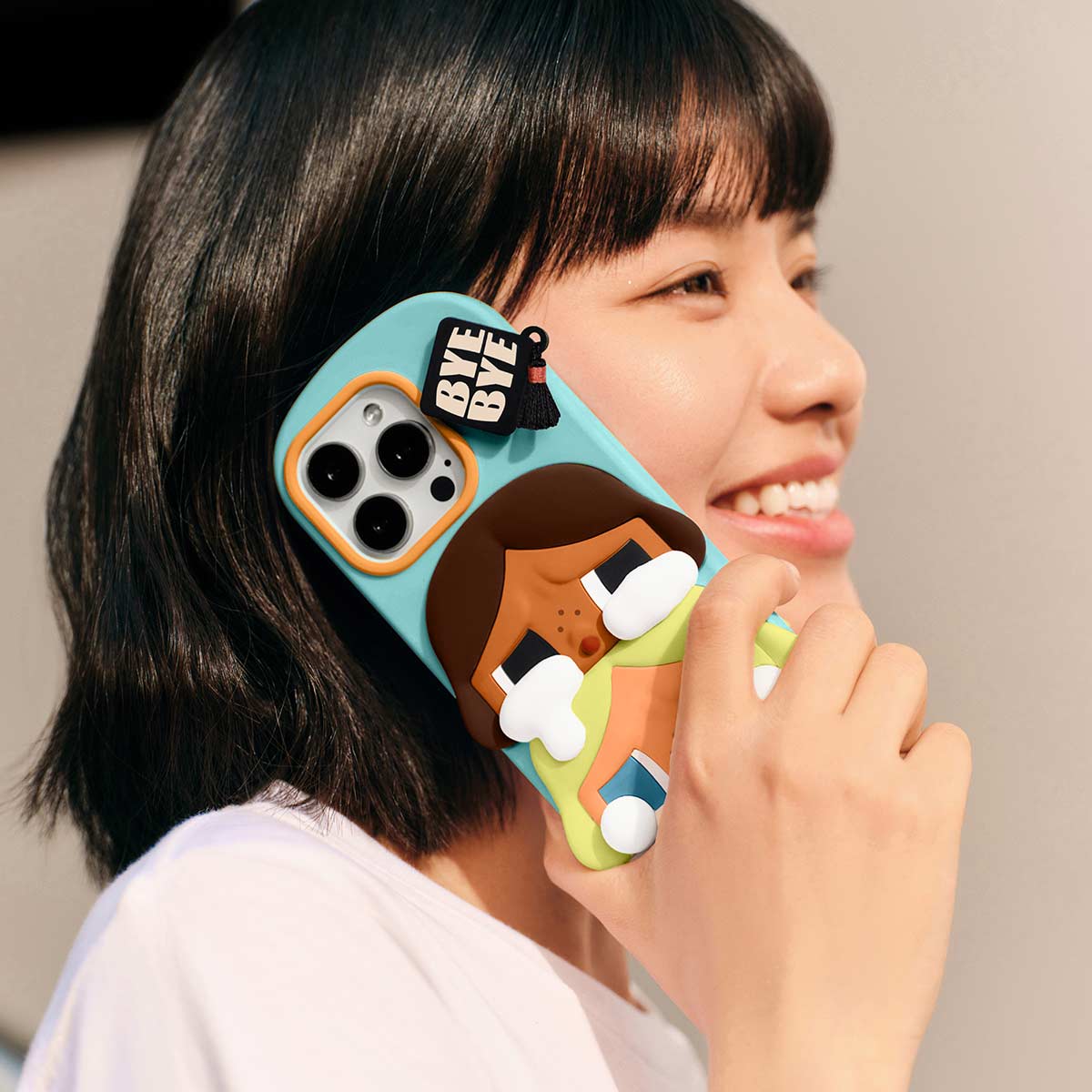 POP MART CRYBABY Sunset Concert Series Phone Case สีฟ้า