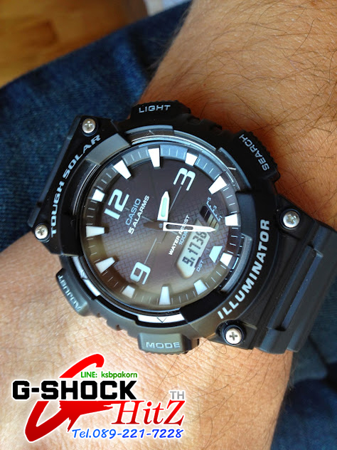 CASIO นาฬิกาคาสิโอ นาฬิกาข้อมือ นาฬิกากันน้ำ นาฬิกาของแท้ ประกันศูนย์ CMG 1 ปี รุ่น AQ-S810W-1A นาฬิกาสีดำ