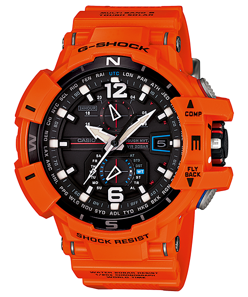 CASIO G-SHOCK นาฬิกาข้อมือ นาฬิกากันน้ำ นาฬิกาของแท้ ประกันศูนย์ CMG 1 ปี รุ่น GW-A1100R-4 นาฬิกาสีส้ม