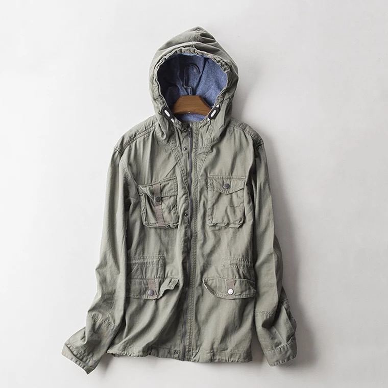 เสื้อทหาร เสื้อนอก ผู้ชาย สีเขียวทหาร แต่งฮูท แบรนด์เนม COTTON ON From Australia เนื้อผ้าหนา สวย เท่ห์ Size XL