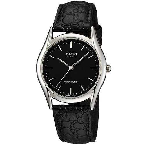 CASIO นาฬิกาคาสิโอ นาฬิกาข้อมือ นาฬิกากันน้ำ นาฬิกาของแท้ ประกันศูนย์ CMG 1 ปี รุ่น MTP-1094E-1A นาฬิกาสีดำ