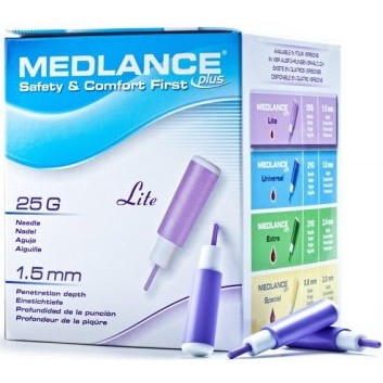 เข็มเจาะเลือดชนิดใช้ครั้งเดียว Medilance กล่องละ 200 ชิ้น อ่อนโยน ง่าย ประสิทธิภาพ และปลอดภัย