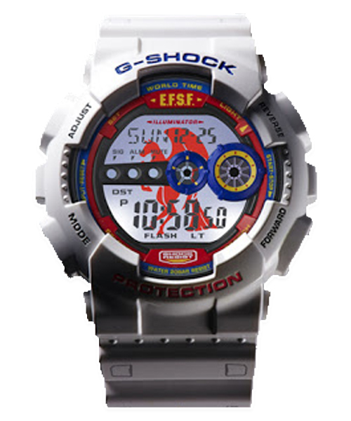 CASIO G-SHOCK นาฬิกาข้อมือ นาฬิกากันน้ำ นาฬิกาของแท้ ประกันศูนย์ CMG 1 ปี รุ่น GD-100 GUNDAM Mobile Suit นาฬิกาสีขาว
