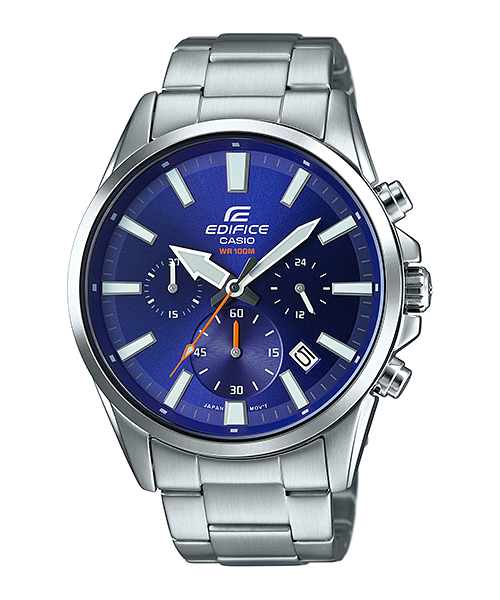 CASIO EDIFICE นาฬิกาข้อมือ นาฬิกากันน้ำ นาฬิกาของแท้ ประกันศูนย์ CMG 1 ปี รุ่น EFV-510D-2A นาฬิกาสีเงิน