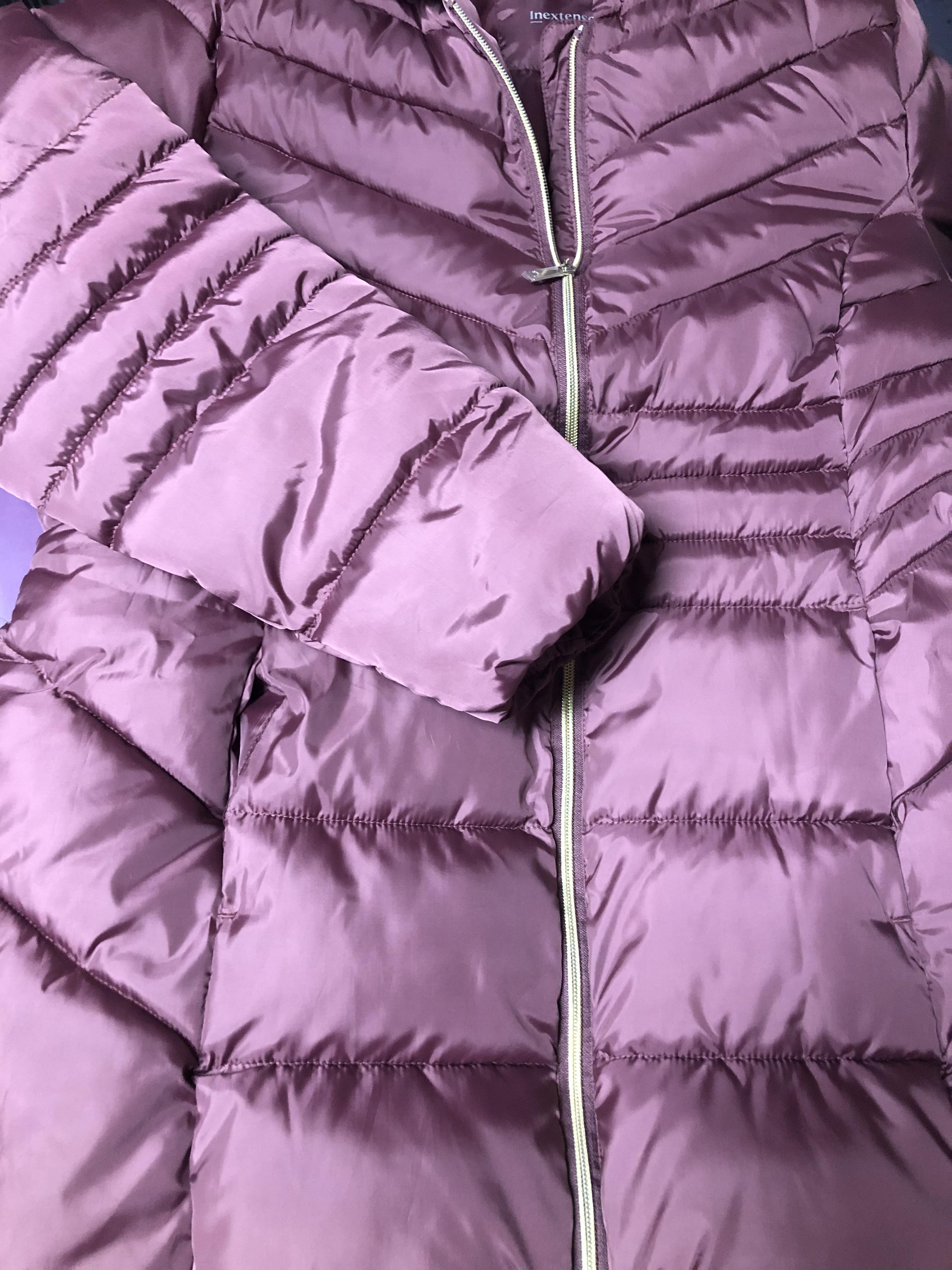 เสื้อกันหนาว เสื้อฮู้ดเฟอร์ บุนวมอุ่น สีแดง แบรนด์ INEXTENSO (padded puffer coat สำเนา