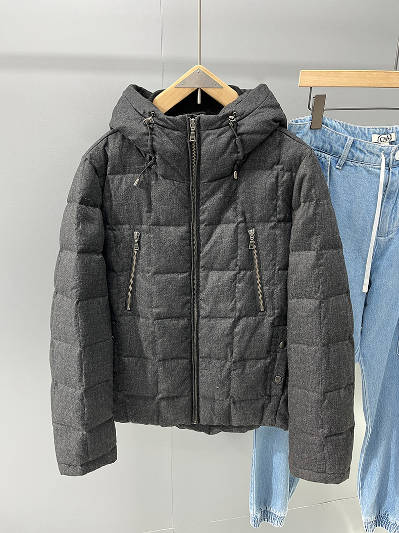 sakazen เสื้อกันหนาวขนเป็ด เสื้อฮู้ดขนเป็ด กันหนาว บุนวมอุ่น แบรนด์ Sakazen ( Puffer Jacket ) สำเนา สำเนา ดำ