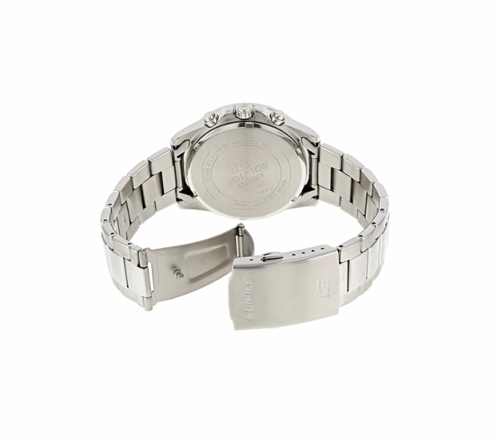 CASIO EDIFICE นาฬิกาข้อมือ นาฬิกากันน้ำ นาฬิกาของแท้ ประกันศูนย์ CMG 1 ปี รุ่น EFV-570D-7A นาฬิกาสีเงิน