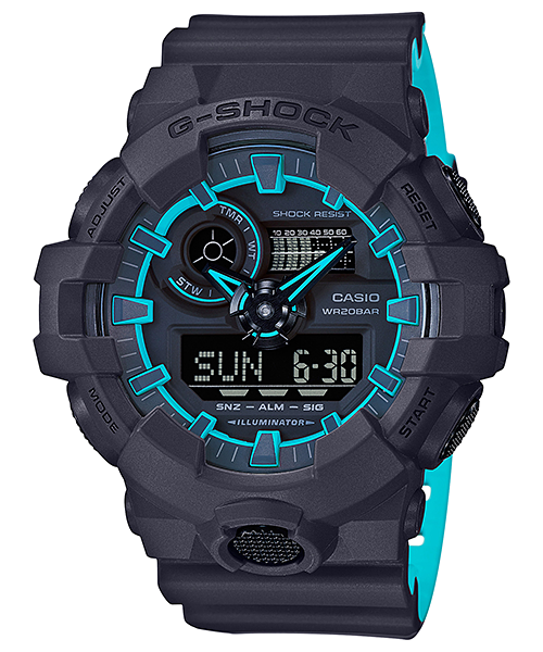 CASIO G-SHOCK นาฬิกาข้อมือ นาฬิกากันน้ำ นาฬิกาของแท้ ประกันศูนย์ CMG 1 ปี รุ่น GA-700SE-1A2 นาฬิกาสีดำ