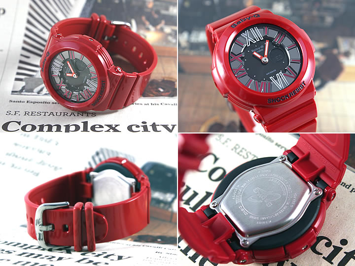 CASIO BABY-G นาฬิกาข้อมือ นาฬิกากันน้ำ นาฬิกาของแท้ ประกันศูนย์ CMG 1 ปี รุ่น BGA-160-4B นาฬิกาสีแดง