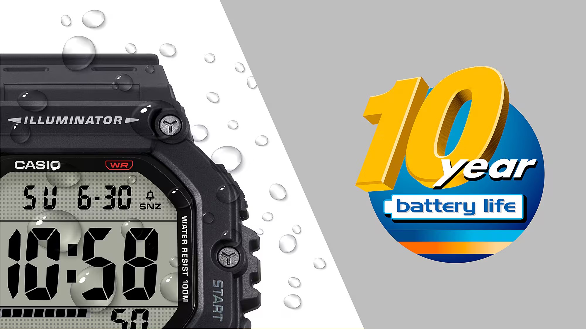 CASIO MID YEAR SALE นาฬิกาคาสิโอ พร้อมส่ง นาฬิกาข้อมือ นาฬิกากันน้ำ นาฬิกาของแท้ BTS ประกันศูนย์ CMG 1 ปี รุ่น AE-1600WH-1A นาฬิกาสีดำ