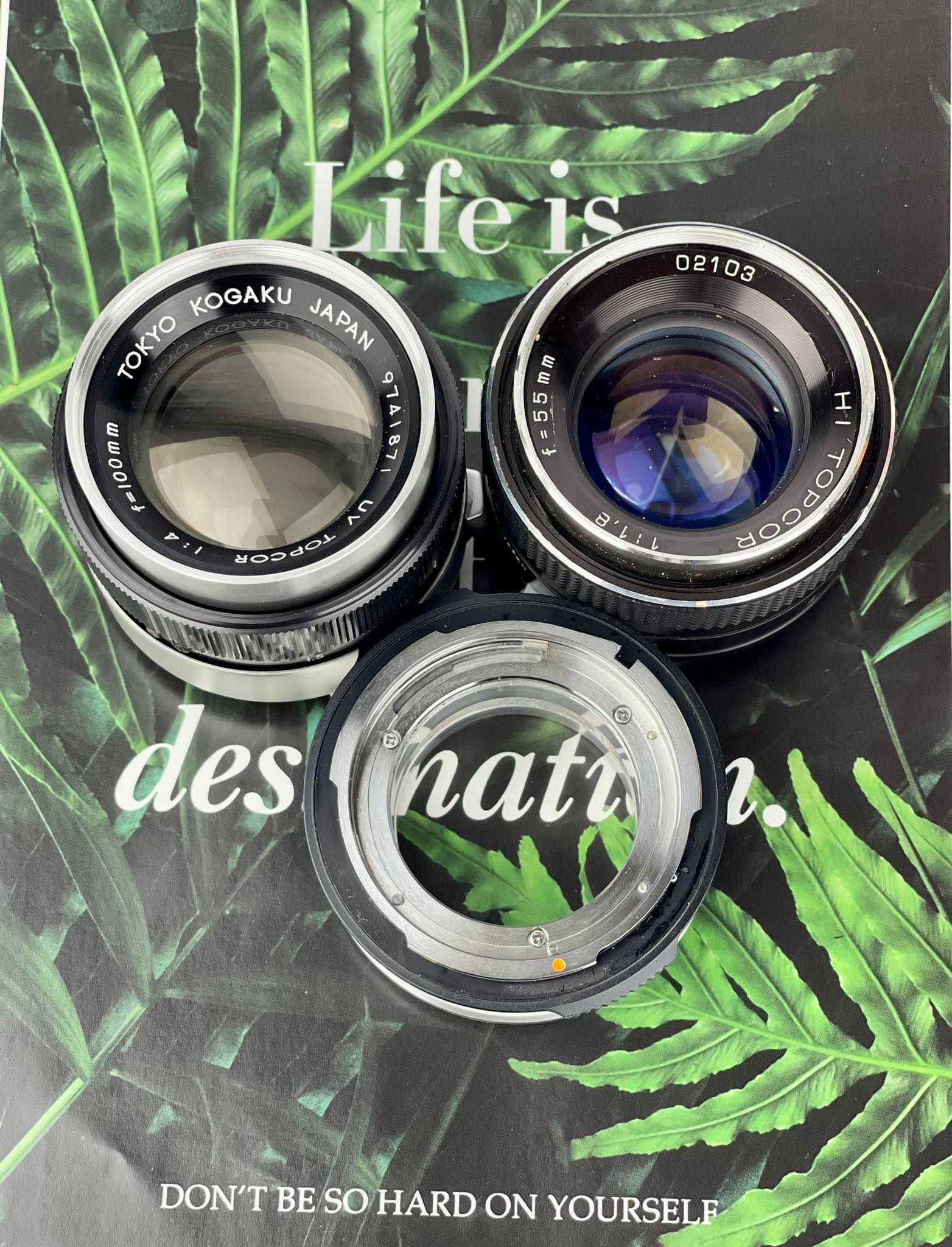 HI-TOPCOR 55MM.F1.8 +UV TOPCOR 100MM.F4+ ADAPTER TOPCOR-M39(SET)