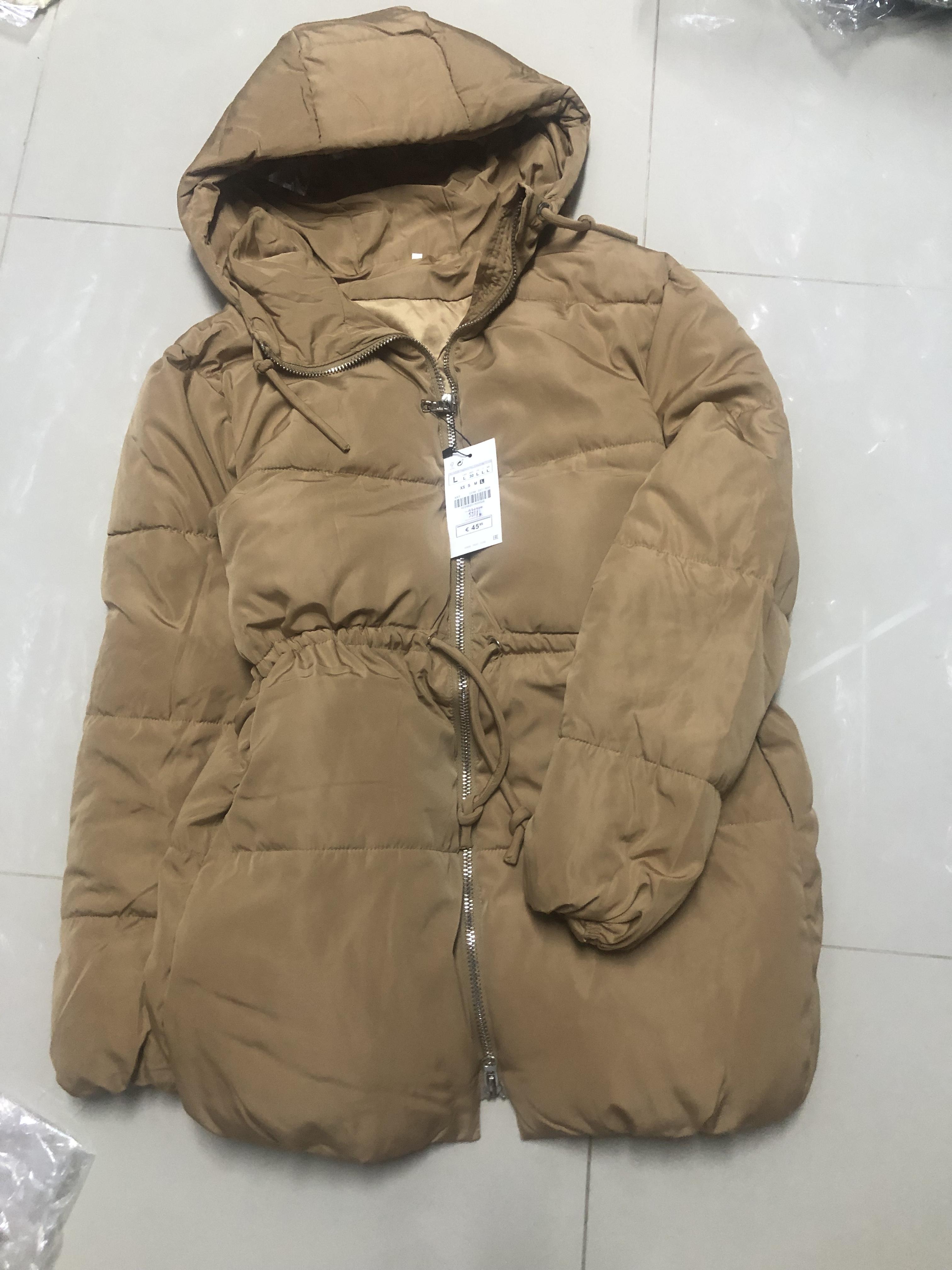 เสื้อกันหนาว เสื้อฮู้ดเฟอร์ บุนวมอุ่น สีนู้ดส้ม แบรนด์ Cranberry jeans (padded puffer coat สำเนา