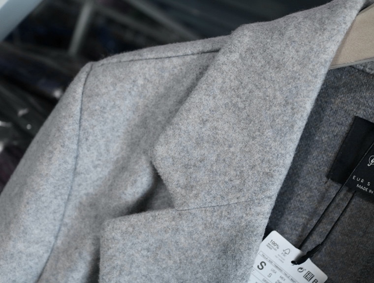 เสื้อโค้ท เสื้อโค้ทกันหนาว โค้ทวูล tailored knot coat สีเบจ แบรนด์ STRADIVARIUS สำเนา