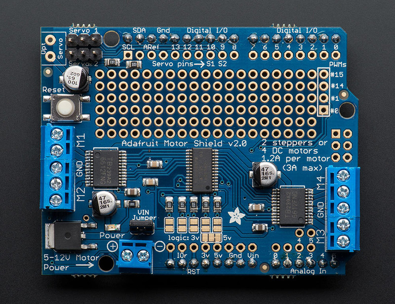 Motor/Stepper/Servo Shield v2 I2C Interface