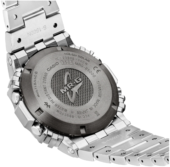 CASIO G-SHOCK นาฬิกาข้อมือ นาฬิกากันน้ำ นาฬิกาของแท้ ประกันศูนย์ CMG 1 ปี รุ่น MRG-B5000D-1 นาฬิกาสีเงิน