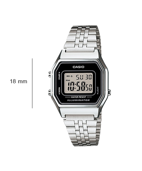CASIO นาฬิกาคาสิโอ นาฬิกาข้อมือ นาฬิกากันน้ำ นาฬิกาของแท้ ประกันศูนย์ CMG 1 ปี รุ่น A159WA-N1DF / LA680WA-1DF นาฬิกาสีเงิน
