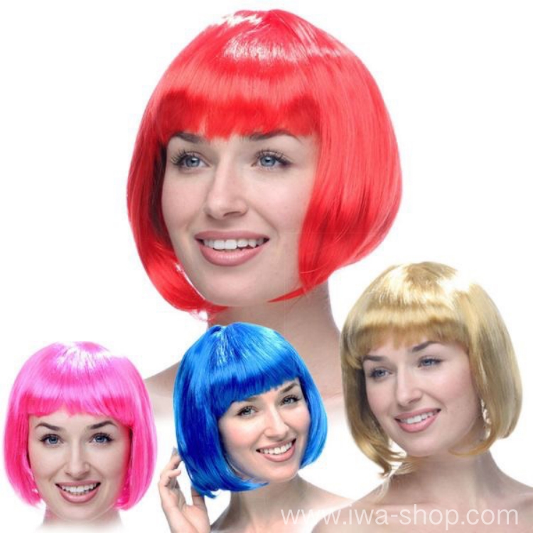 วิกบ๊อบสั้น หน้าม้า สีต่างๆ เลือกและระบุสี จากในสินค้านี้ได้เลย