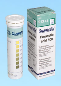 QUANTOFIX® Peracetic acid 500 test strips 91341 กระดาษทดสอบกรดเปอร์อะซิติก 500