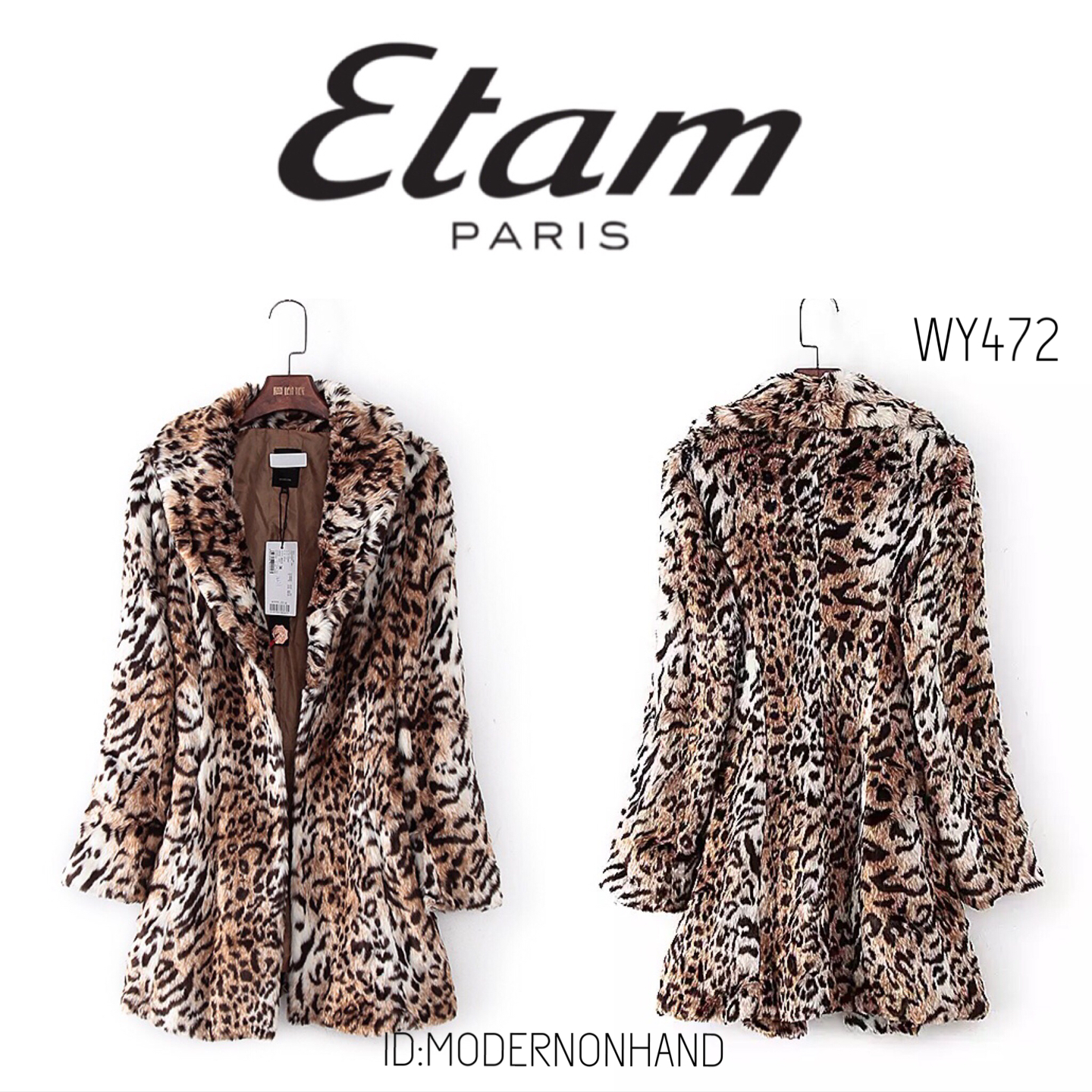 ETAM เสื้อคลุมแต่งขน ลายเสือETAM โค้ทขน ลายเสือดาว เนื้อขนสวย นุ่ม หรู งานพรีเมี่ยมช็อปเบยคะ (ราคาเต็ม฿3,900) SIZE S/M/L ลายเสือ