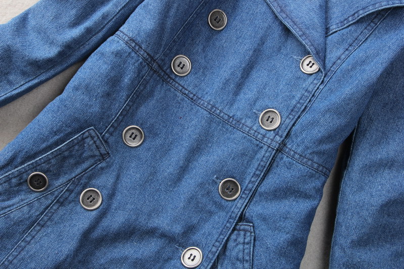 เสื้อโค้ท เสื้อคลุมยาว ผ้ายีนส์ ซีด ZARA แต่งกระดุม2แถว เนื้อผ้าหนา อุ่น Size S/M/L
