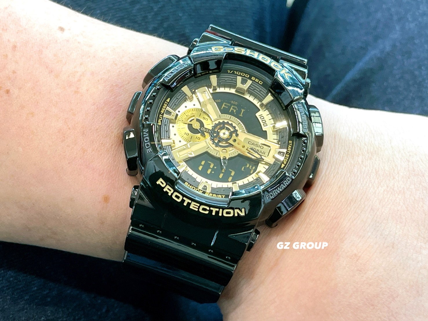 CASIO G-SHOCK นาฬิกาข้อมือ นาฬิกากันน้ำ นาฬิกาของแท้ ประกันศูนย์ CMG 1 ปี รุ่น GA-110GB-1A นาฬิกาสีดำ