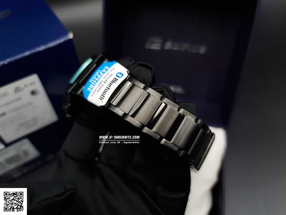 CASIO EDIFICE นาฬิกาข้อมือ นาฬิกากันน้ำ นาฬิกาของแท้ ประกันศูนย์ CMG 1 ปี รุ่น EQB-1100XDC-1A นาฬิกาสีดำ