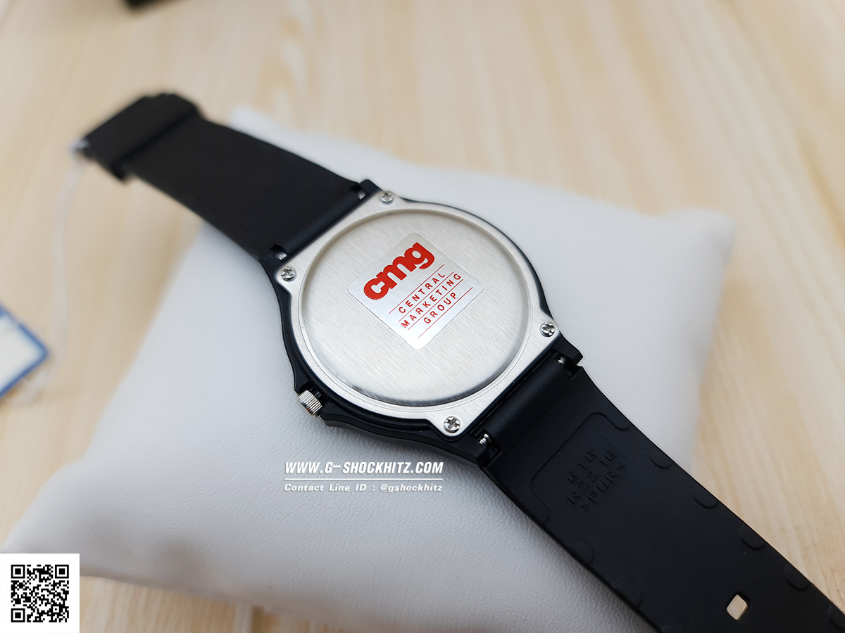 CASIO นาฬิกาคาสิโอ นาฬิกาข้อมือ นาฬิกากันน้ำ นาฬิกาของแท้ ประกันศูนย์ CMG 1 ปี รุ่น MW-59-7E นาฬิกาสีดำ