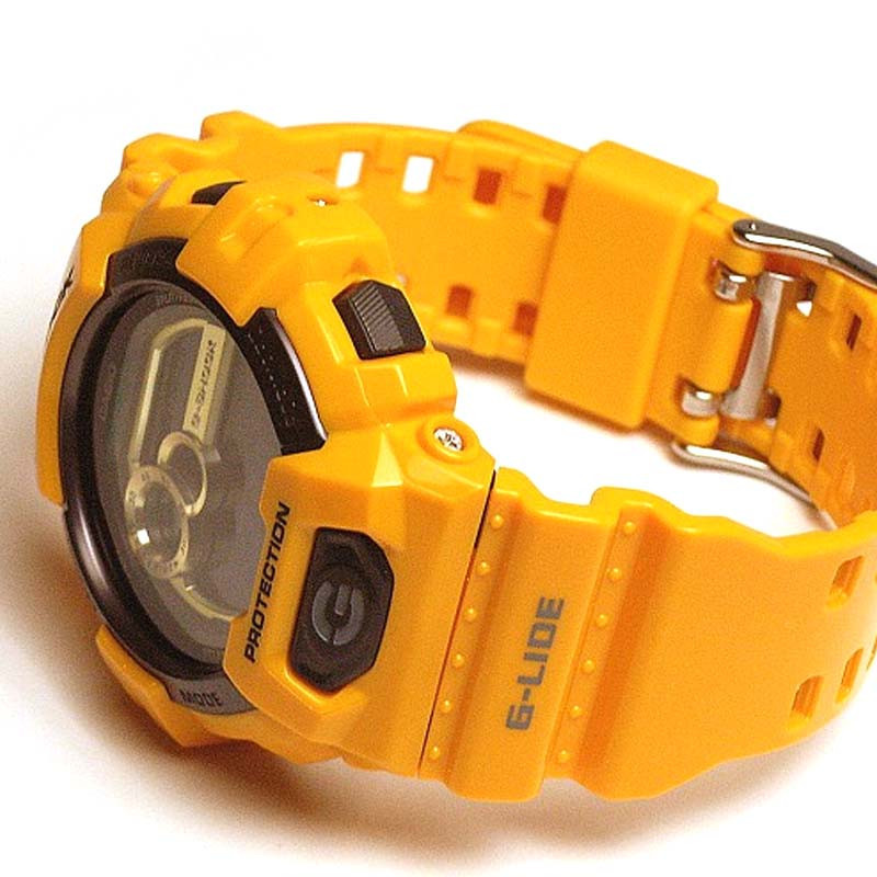 CASIO G-SHOCK นาฬิกาข้อมือ นาฬิกากันน้ำ นาฬิกาของแท้ ประกันศูนย์ CMG 1 ปี รุ่น GLS-8900-9 นาฬิกาสีเหลือง