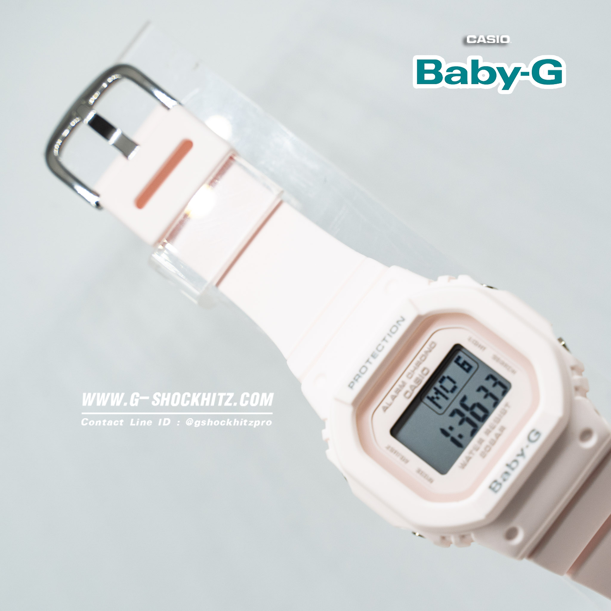 CASIO BABY-G นาฬิกาข้อมือ นาฬิกากันน้ำ นาฬิกาของแท้ ประกันศูนย์ CMG 1 ปี รุ่น BGD-560-4 นาฬิกาสีชมพู