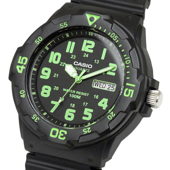 CASIO นาฬิกาคาสิโอ นาฬิกาข้อมือ นาฬิกากันน้ำ นาฬิกาของแท้ ประกันศูนย์ CMG 1 ปี รุ่น MRW-200H-3B นาฬิกาสีดำ