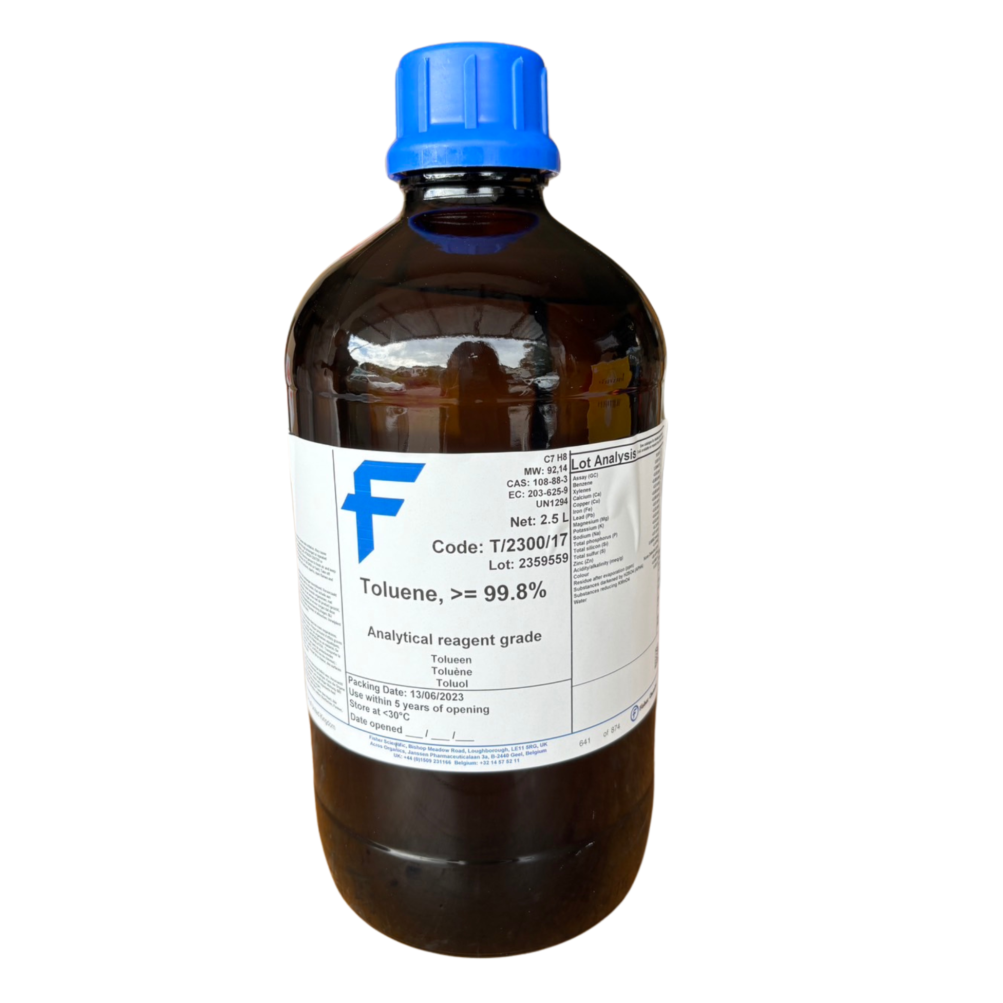 Toluene >=99.8%, AR 2.5 L Fisher Chemical™