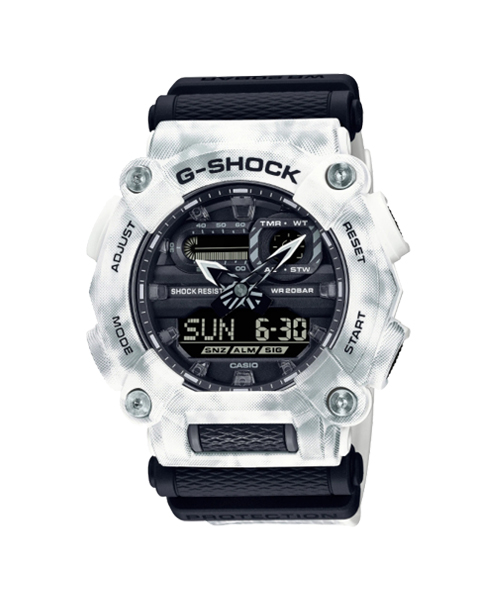 CASIO G-SHOCK นาฬิกาข้อมือ นาฬิกากันน้ำ นาฬิกาของแท้ ประกันศูนย์ CMG 1 ปี รุ่น GA-900GC-7A นาฬิกาสีขาว