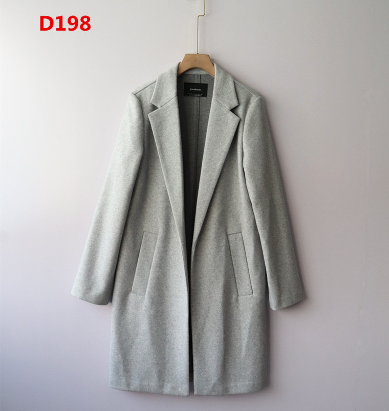 เสื้อโค้ท เสื้อโค้ทกันหนาว โค้ทวูล tailored knot coat สีเบจ แบรนด์ STRADIVARIUS สำเนา