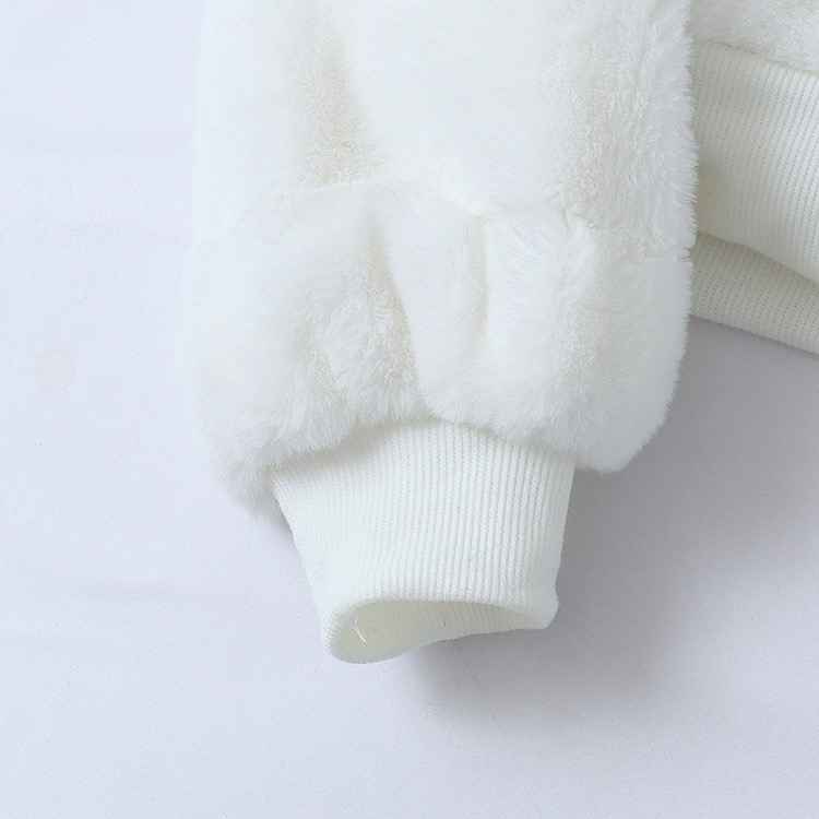 เสื้อเฟอร์กันหนาว หมวกฮู้ด เสื้อขน Fluffy coat แบรนด์ JOLIES & JOY ดำ