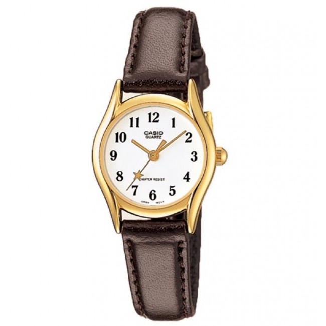 CASIO นาฬิกาคาสิโอ นาฬิกาข้อมือ นาฬิกากันน้ำ นาฬิกาของแท้ ประกันศูนย์ CMG 1 ปี รุ่น LTP-1094Q-7B4 นาฬิกาสีน้ำตาล