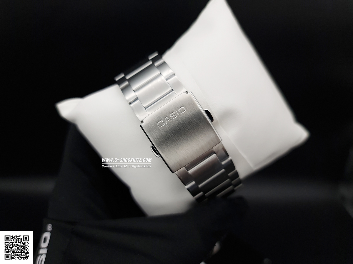 CASIO นาฬิกาคาสิโอ นาฬิกาข้อมือ นาฬิกากันน้ำ นาฬิกาของแท้ ประกันศูนย์ CMG 1 ปี รุ่น AMW-870D-1A นาฬิกาสีเงิน