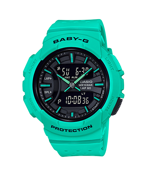 CASIO BABY-G นาฬิกาข้อมือ นาฬิกากันน้ำ นาฬิกาของแท้ ประกันศูนย์ CMG 1 ปี รุ่น BGA-240-3A นาฬิกาสีเขียว