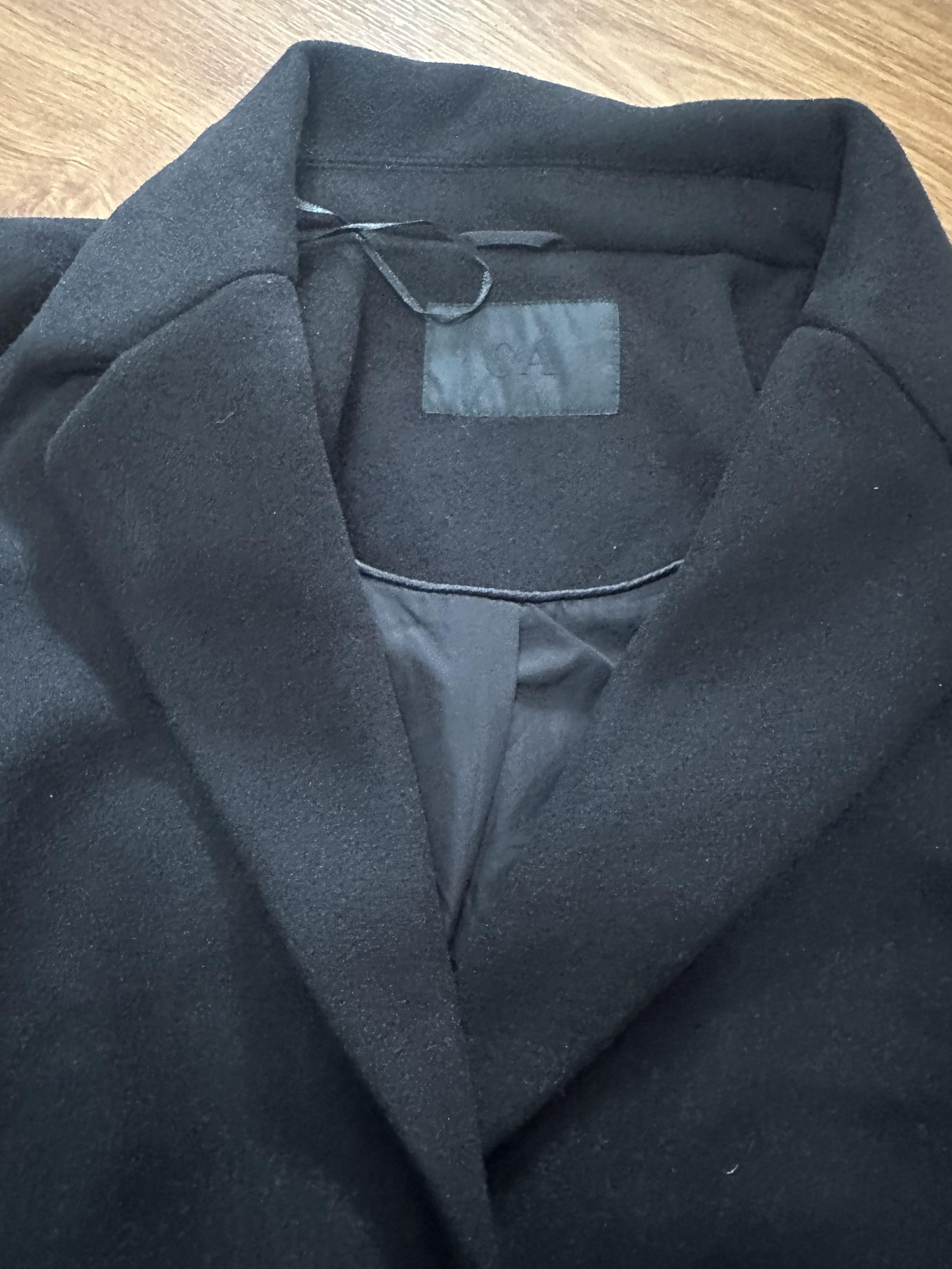เสื้อโค้ทวูล Trench coat เสื้อโค้ทวูล โค้ทสีดำ แบรนด์ C&A