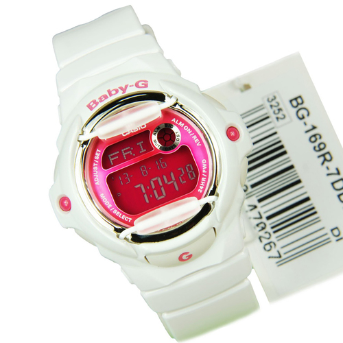 CASIO BABY-G นาฬิกาข้อมือ นาฬิกากันน้ำ นาฬิกาของแท้ ประกันศูนย์ CMG 1 ปี รุ่น BG-169R-7D นาฬิกาสีขาว