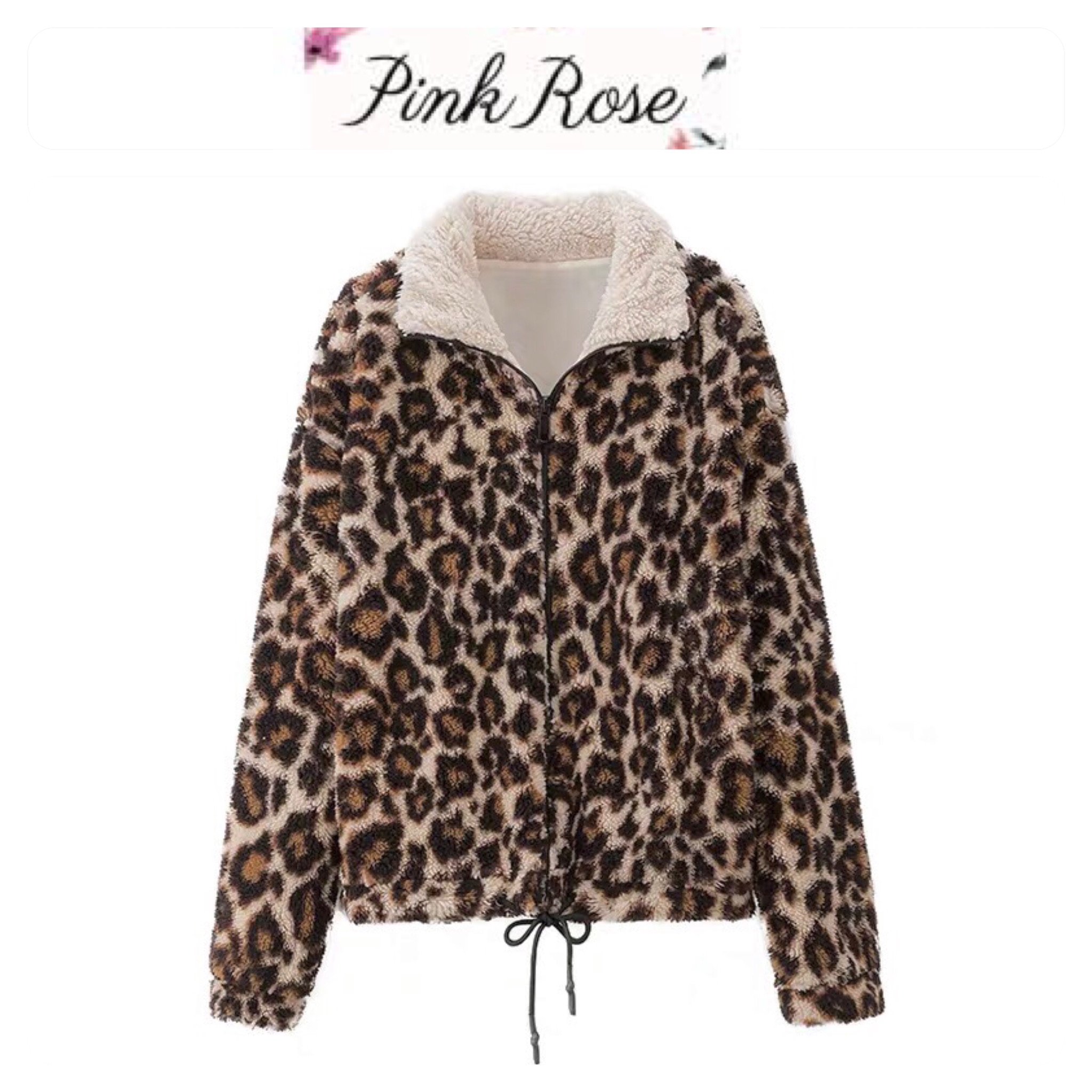 Pink rose เสื้อเฟอร์กันหนาว ลายเสือ เสื้อคลุมขน ลายเสือ แบรนด์PINK ROSE ขนนิ่มฟู นุ่มมากคะ ลายเสือ