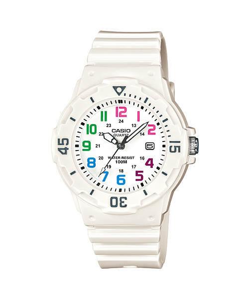 CASIO นาฬิกาคาสิโอ นาฬิกาข้อมือ นาฬิกากันน้ำ นาฬิกาของแท้ ประกันศูนย์ CMG 1 ปี รุ่น LRW-200H-7B นาฬิกาสีขาว