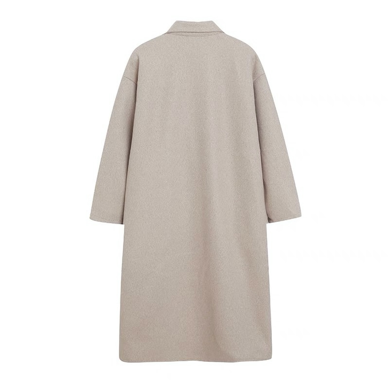 Lutique เสื้อโค้ทวูล Trench coat เสื้อโค้ทเฟอร์ โค้ทสักหลาดสีเบจ แบรนด์ LUTIQUE